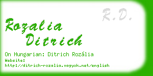 rozalia ditrich business card