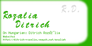rozalia ditrich business card